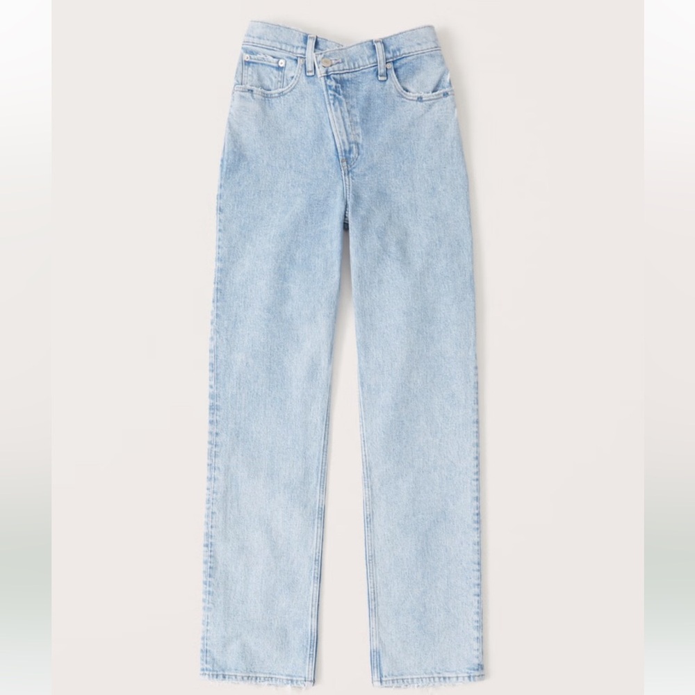 ABERCROMBIE 90s straight ultra high rise jean